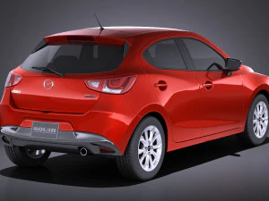 Mazda 2 2017 vray 3D Model