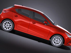 Mazda 2 2017 vray 3D Model