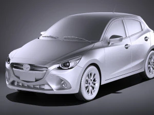 Mazda 2 2017 vray 3D Model