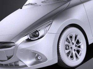 Mazda 2 2017 vray 3D Model