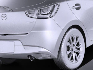Mazda 2 2017 vray 3D Model