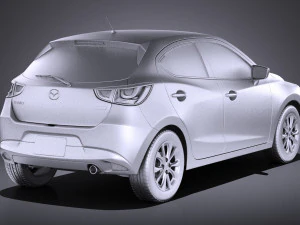 Mazda 2 2017 vray 3D Model
