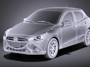 Mazda 2 2017 vray 3D Model