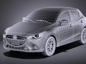 Mazda 2 2017 vray 3D Model
