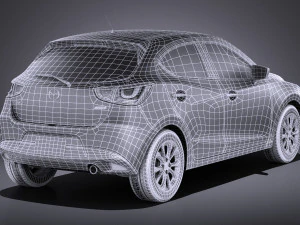 Mazda 2 2017 vray 3D Model