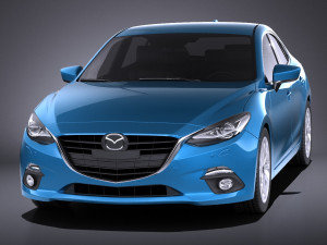 Mazda 3 Hatchback 2016 vray Modelo 3D