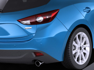 Mazda 3 Hatchback 2016 vray Modelo 3D