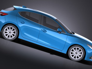 Mazda 3 Hatchback 2016 vray Modelo 3D