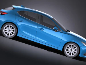 Mazda 3 Hatchback 2016 vray 3D Model