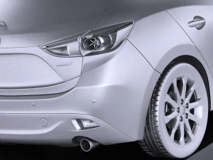 Mazda 3 Hatchback 2016 vray 3D Model