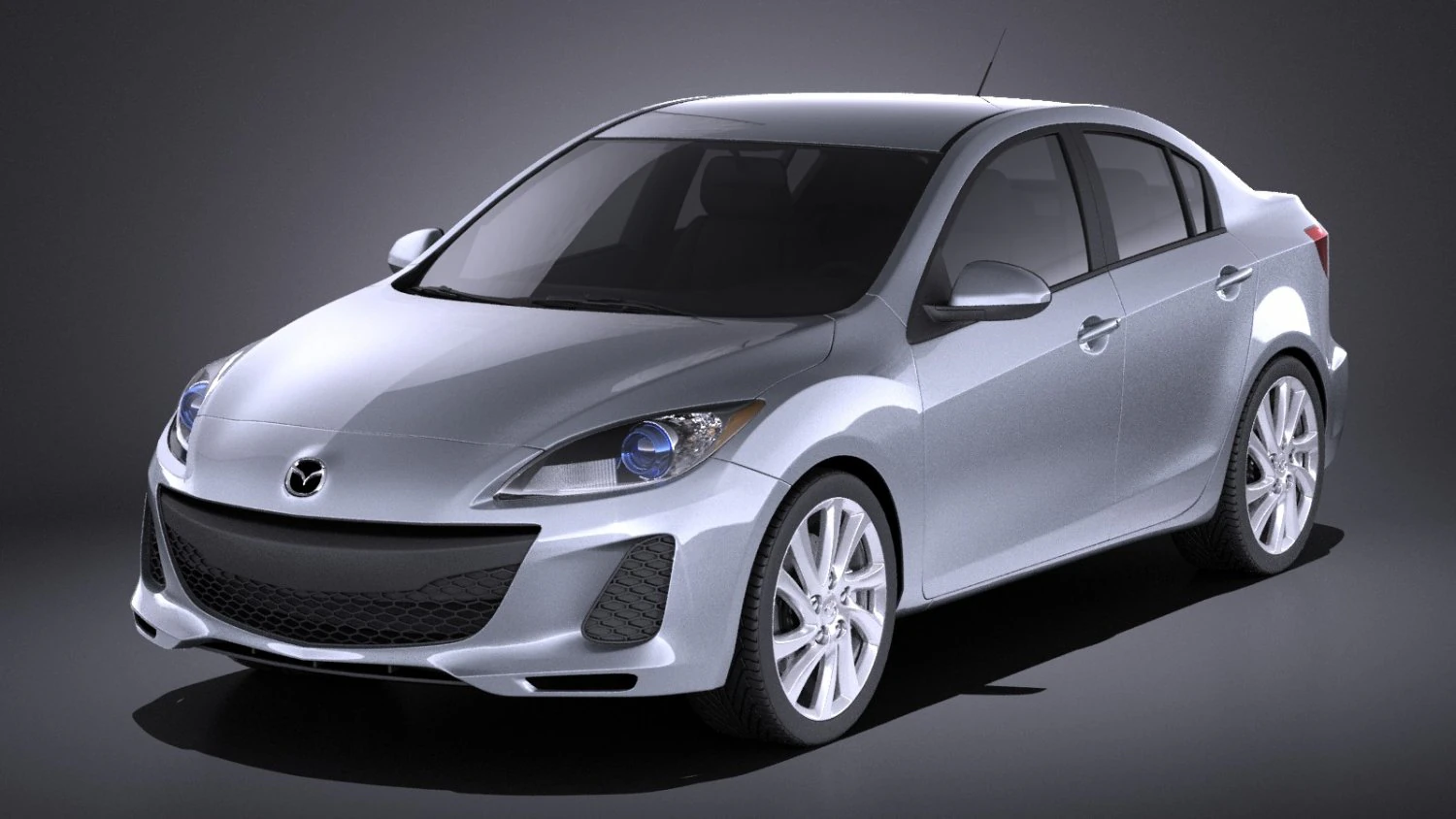 Mazda 3 Sedan 2013 vray 3D Model .c4d .max .obj .3ds .fbx .stl .blend 