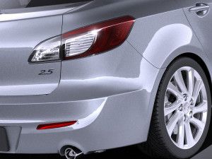 Mazda 3 Sedan 2013 vray Model 3D