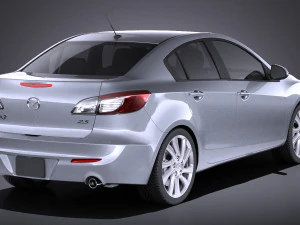 Mazda 3 Sedan 2013 vray 3D Model