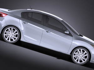 Mazda 3 Sedan 2013 vray Model 3D