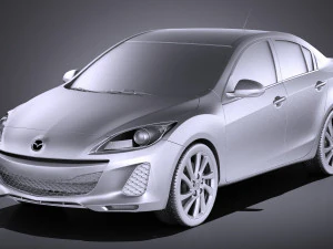 Mazda 3 Sedan 2013 vray 3D Model