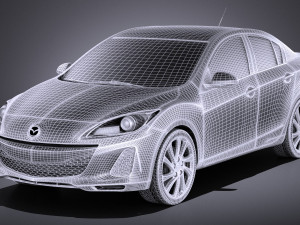 Mazda 3 Sedan 2013 vray Model 3D