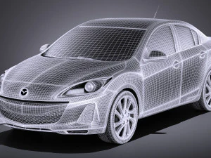 Mazda 3 Sedan 2013 vray 3D Model