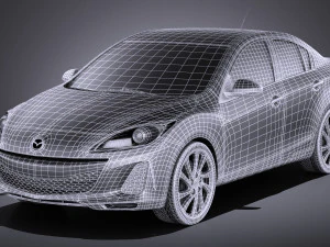 Mazda 3 Sedan 2013 vray 3D Model