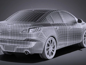 Mazda 3 Sedan 2013 vray 3D Model