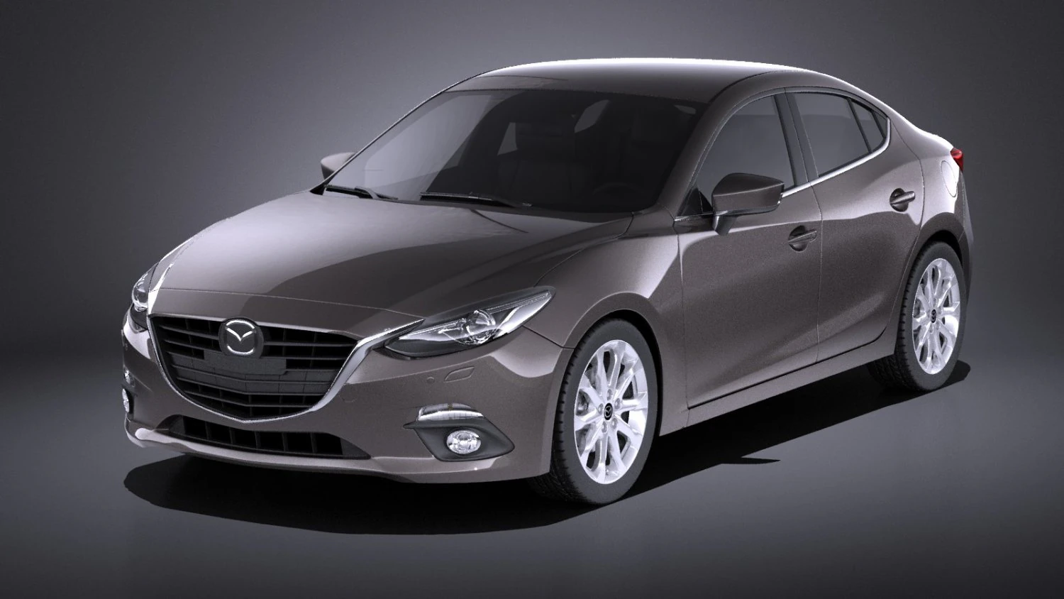 Mazda 3 Sedan 2014 vray 3D Model .c4d .max .obj .3ds .fbx .stl .blend 