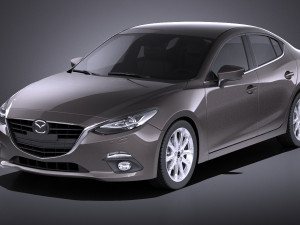 Mazda 3 Sedan 2014 vray 3D Model