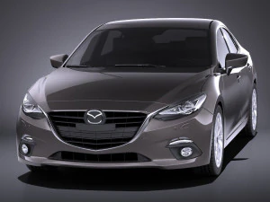 Mazda 3 Sedan 2014 vray 3D Model