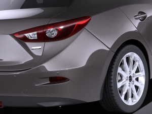 Mazda 3 Sedan 2014 vray 3D Model