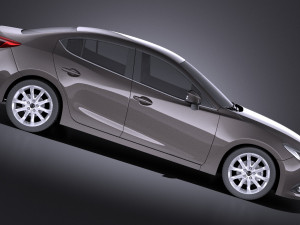 Mazda 3 Sedan 2014 vray 3D Model