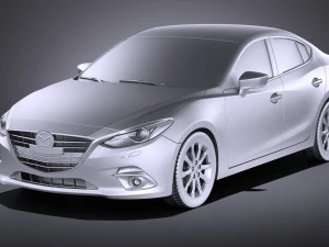Mazda 3 Sedan 2014 vray 3D Model