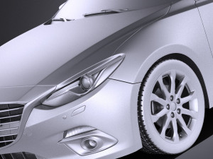 Mazda 3 Sedan 2014 vray 3D Model