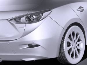 Mazda 3 Sedan 2014 vray 3D Model