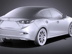 Mazda 3 Sedan 2014 vray 3D Model