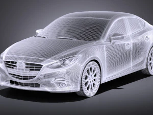 Mazda 3 Sedan 2014 vray 3D Model