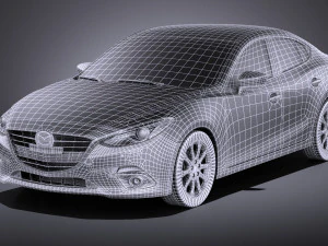 Mazda 3 Sedan 2014 vray 3D Model
