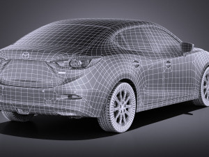 Mazda 3 Sedan 2014 vray 3D Model