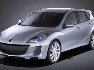 Mazda 3 Hatchback 2013 vray Model 3D