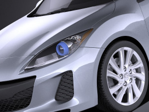 Mazda 3 Hatchback 2013 vray Modelo 3D