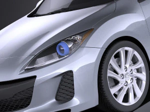 Mazda 3 Hatchback 2013 vray Modelo 3D