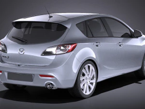 Mazda 3 Hatchback 2013 vray Modelo 3D