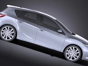 Mazda 3 Hatchback 2013 vray Modelo 3D