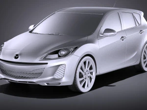 Mazda 3 Hatchback 2013 vray Modelo 3D