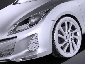 Mazda 3 Hatchback 2013 vray Modelo 3D