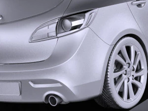 Mazda 3 Hatchback 2013 vray Modelo 3D