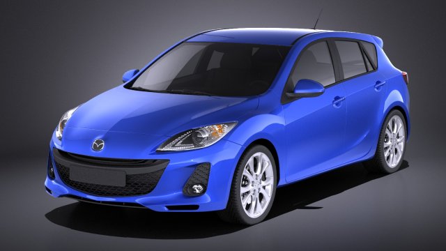 Mazda 3 Hatchback 2013 European vray Modelo 3D .c4d .max .obj .3ds .fbx .stl .blend