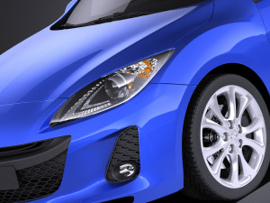 Mazda 3 Hatchback 2013 European vray Modelo 3D