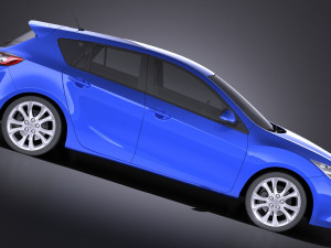 Mazda 3 Hatchback 2013 European vray Modelo 3D