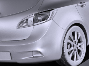 Mazda 3 Hatchback 2013 European vray Modelo 3D