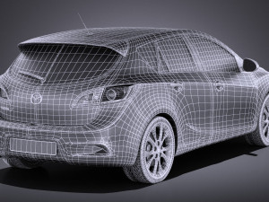 Mazda 3 Hatchback 2013 European vray Modelo 3D