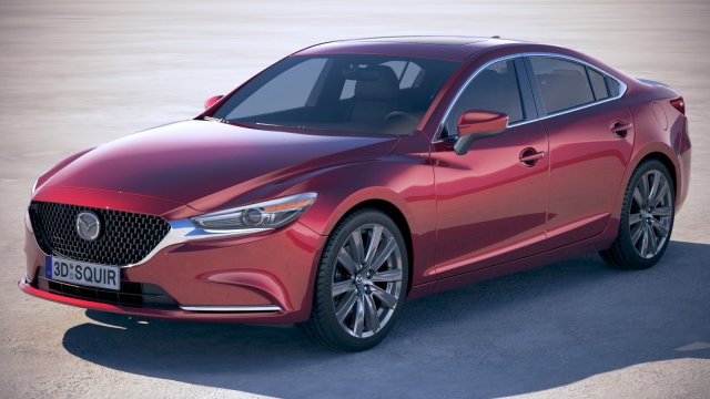 Mazda 6 Sedan 2018 3D Model .c4d .max .obj .3ds .fbx .stl .blend