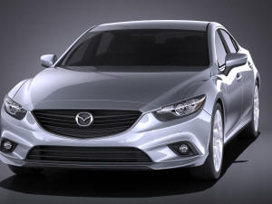 Mazda 6 Sedan 2015 vray 3D Модель